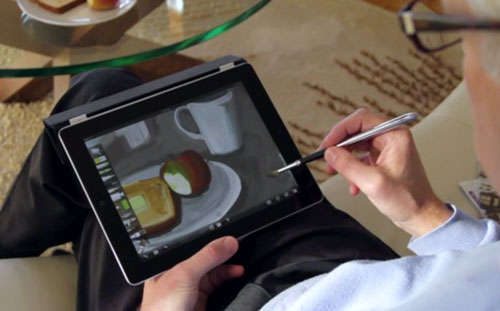 Un pennello da tablet