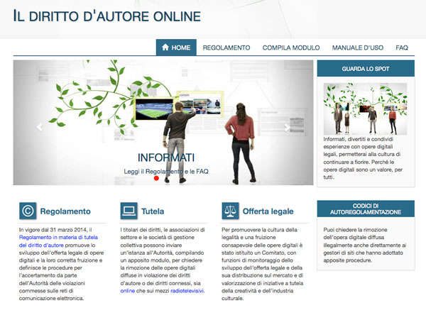 Diritto d’autore online: il nuovo regolamento Agcom