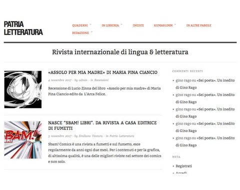 Patria Letteratura parla di Sbam! Libri